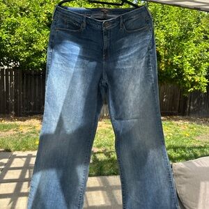 NYDJ Medium Blue Wide-Leg Flare Jeans